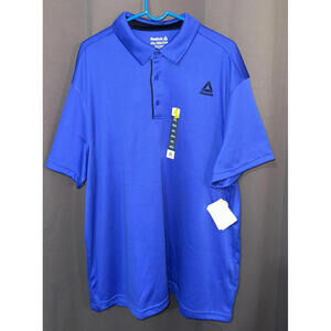 Reebok Classic Polo 3XL | Blue w/ Black Collar | NWT
